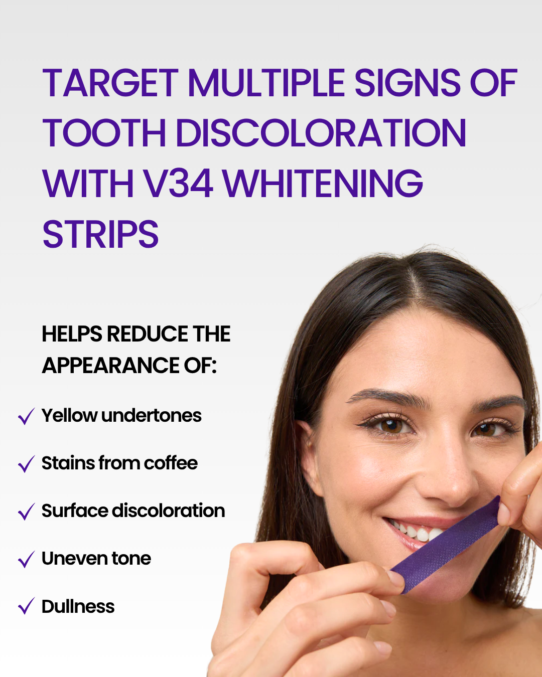 V34 Teeth Whitening Strips – Whiter Teeth in 30 Minutes